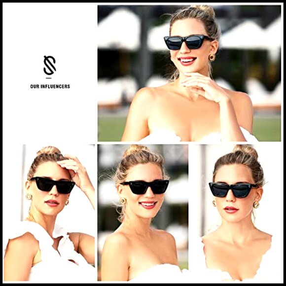 Retro Cat Eye Polarized Sunglasses UV400 Protection Large Fit main image 6